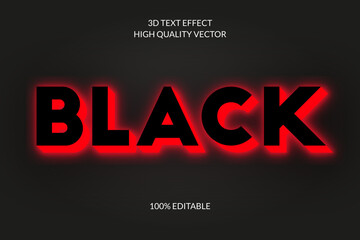 Black 3d text effect