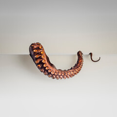 octopus on white background
