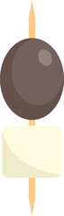 Black olive cheese icon. Flat illustration of Black olive cheese vector icon for web design isolated