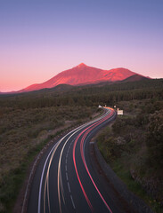 Atardecer con vistas al Teide desde el oeste de Tenerife, Canarias