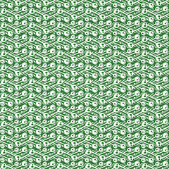 abstract pattern with figures and ornaments of light green and dark green colors, vector design pattern