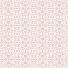 tile with abstract white flowers on a light pink background, seamless pattern, vector