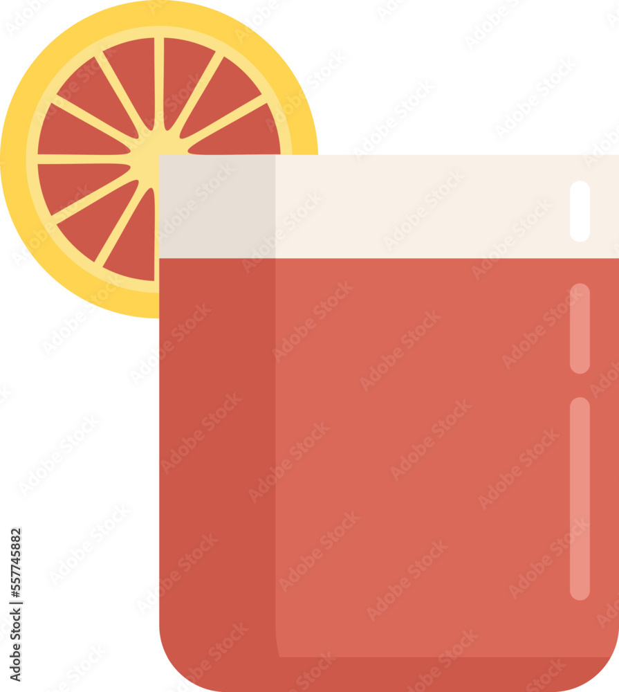 Poster grapefruit fresh juice icon. flat illustration of grapefruit fresh juice vector icon for web design 