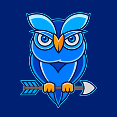 Simple and Modern owl Logo for company, business, community, team