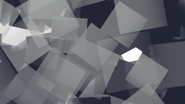 Heap of Black Metal Cubes Abstract Background. - 4K Seamless Loop Background