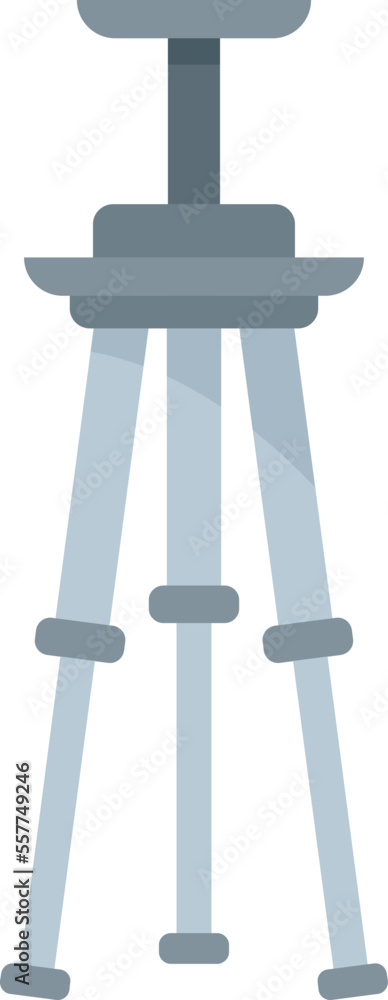 Wall mural Tripod icon flat vector. Video camera stand. Mobile tripod isolated