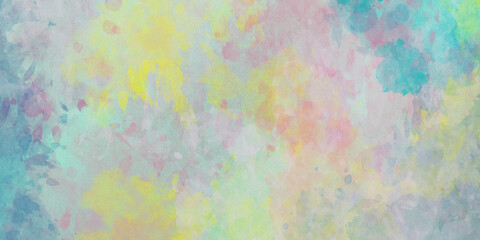 Obraz na płótnie Canvas Colorful watercolor background texture on white paper background. Abstract watercolor background handprint colorful gradient ink.
