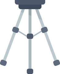 Tripod stand icon flat vector. Camera mobile stand. Photo phone tripod isolated