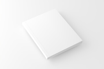 US Letter Softcover Book Cover White Blank Mockup