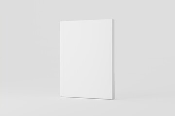 US Letter Softcover Book Cover White Blank Mockup