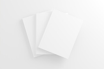 US Letter Softcover Book Cover White Blank Mockup