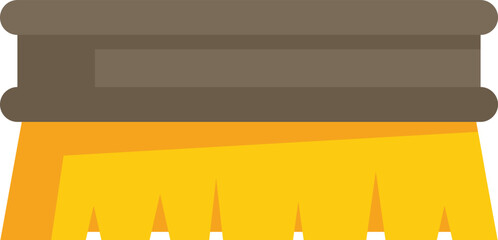 Bath brush icon flat vector. Shower bathroom. Clean brush isolated