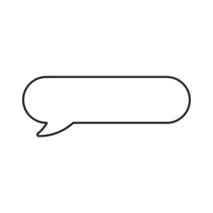 Speech bubble vector icon. Line sign for mobile concept and web design. Symbol, logo illustration. Vector graphics