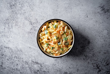 Coleslaw, cabbage cucumber corn carrot salad with greek yogurt dressing in a bowl