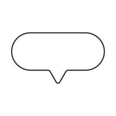 Speech bubble vector icon. Line sign for mobile concept and web design. Symbol, logo illustration. Vector graphics