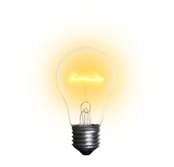 Lightbulb png isolated on an empty background.