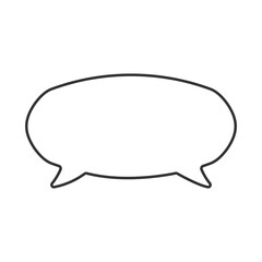 Fototapeta premium Speech bubble vector icon. Line sign for mobile concept and web design. Symbol, logo illustration. Vector graphics