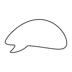 Speech bubble vector icon. Line sign for mobile concept and web design. Symbol, logo illustration. Vector graphics