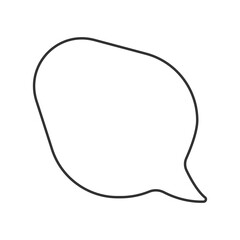 Speech bubble vector icon. Line sign for mobile concept and web design. Symbol, logo illustration. Vector graphics