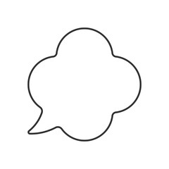 Speech bubble vector icon. Line sign for mobile concept and web design. Symbol, logo illustration. Vector graphics