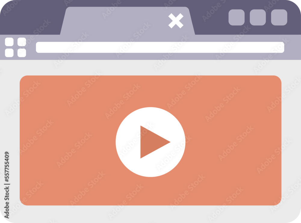 Poster browser bar icon flat vector. internet window. web frame isolated
