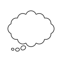 Speech bubble vector icon. Line sign for mobile concept and web design. Symbol, logo illustration. Vector graphics