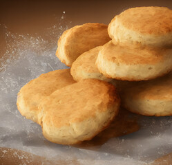 Fototapeta na wymiar 3d rendering illustration of biscuits, generative ai