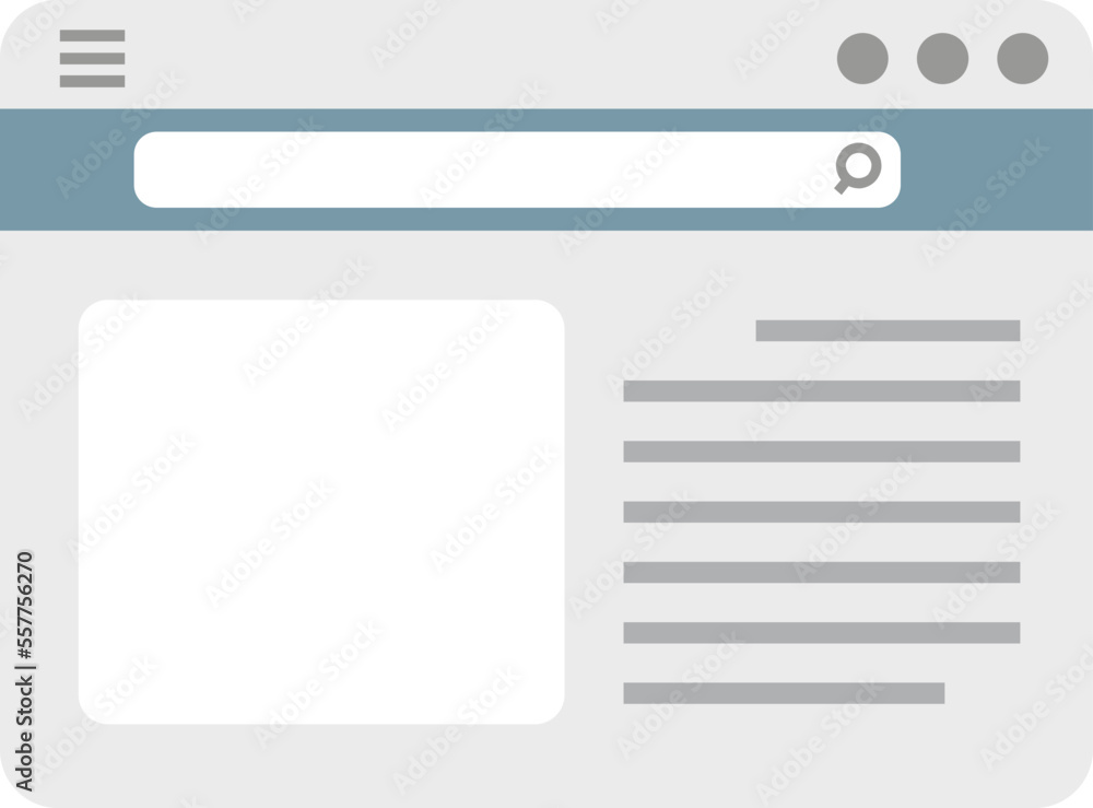 Poster browser dialog icon flat vector. web screen. website tab isolated