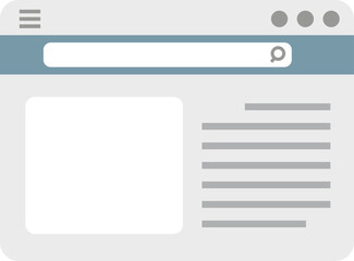 Browser dialog icon flat vector. Web screen. Website tab isolated
