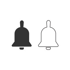 Bell icon. Jinjle set line and background vector ilustration.