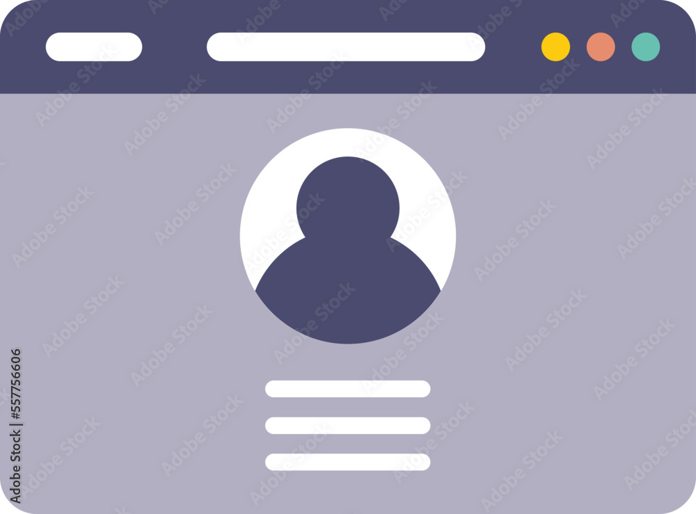 Poster browser search icon flat vector. window computer. internet interface isolated