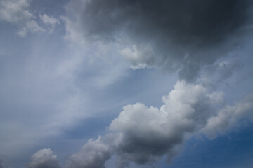 Dark clouds in the sky