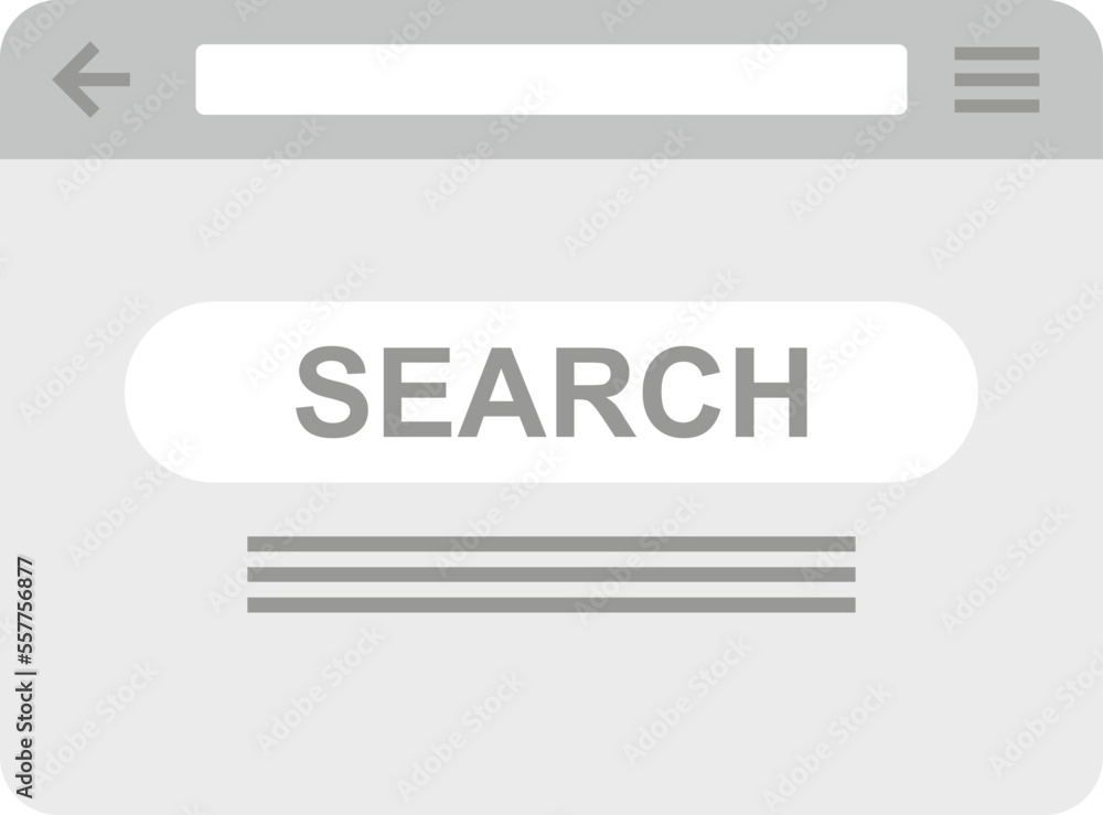Poster browser wireframe icon flat vector. computer internet. website screen isolated