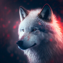 portrait of a wolf ,digital art,illustration,art