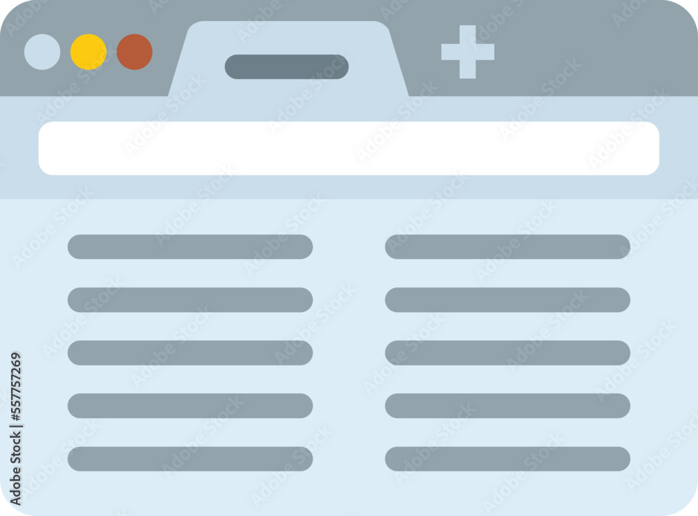 Poster browser url icon flat vector. computer interface. bar screen frame isolated