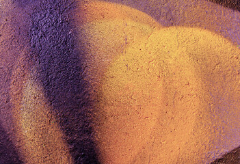 Fototapeta premium Beautiful bright colorful street art graffiti background. Abstract creative spray drawing fashion colors on the walls of the city. Urban Culture gradient texture, copyspace backdrop