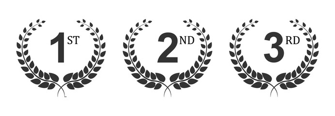 Set of Award icons.Laurel wreath. Vector Illustration