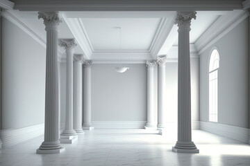 traditional hall style. Generative AI