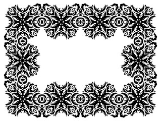 Clip art with black tribal rectangle frame