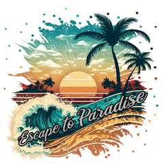 Tropical surf beach Escape to Paradise