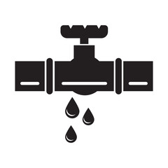 water pipe icon logo vector desigm template