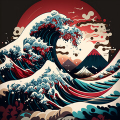 Ukiyo-e Welle