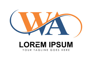 Monogram Logo Vector Initial Letters WA