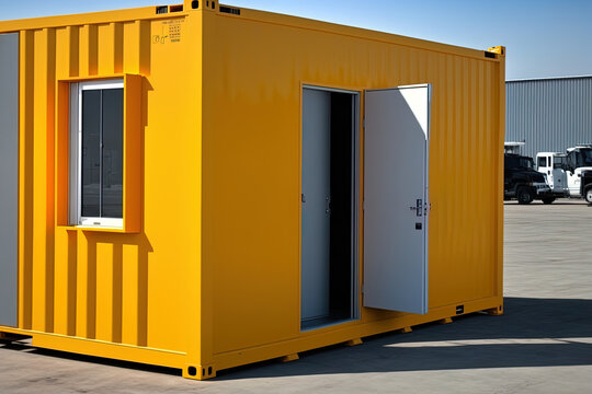 For A Construction Site, Consider Using Portable Offices Or A Container Office. Generative AI