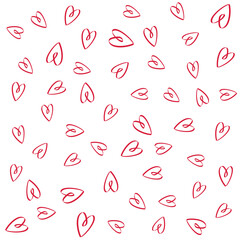 Cute romantic vector seamless pattern