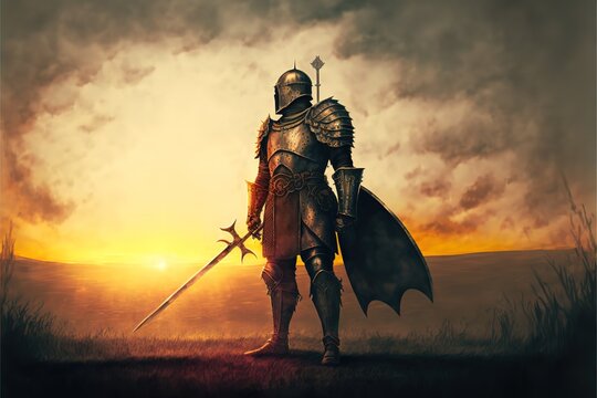 undead knight in medieval armor