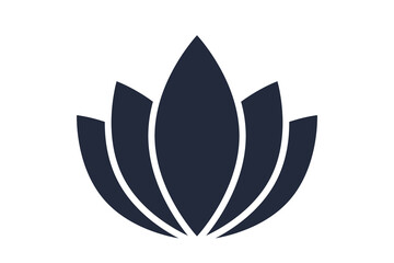 Lotus flower icon. Vector illustration. Flat style element.