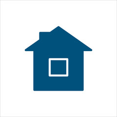 Minimal house home icon for web homepage symbol. Stock vector illustration isolated on white background.