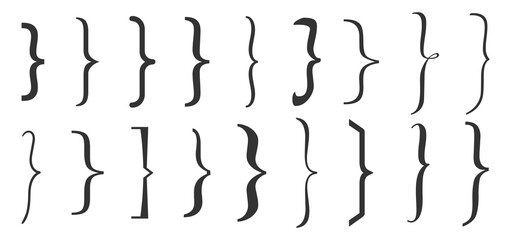 Set of Text brackets. Bracket icon