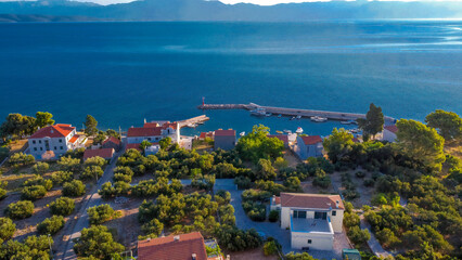 Fototapeta premium aerial view of the sea from the shore